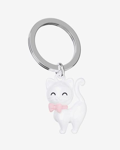Keychain White Cat