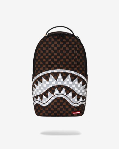 Nahrbtnik Brown and Cream Drip Check Shark