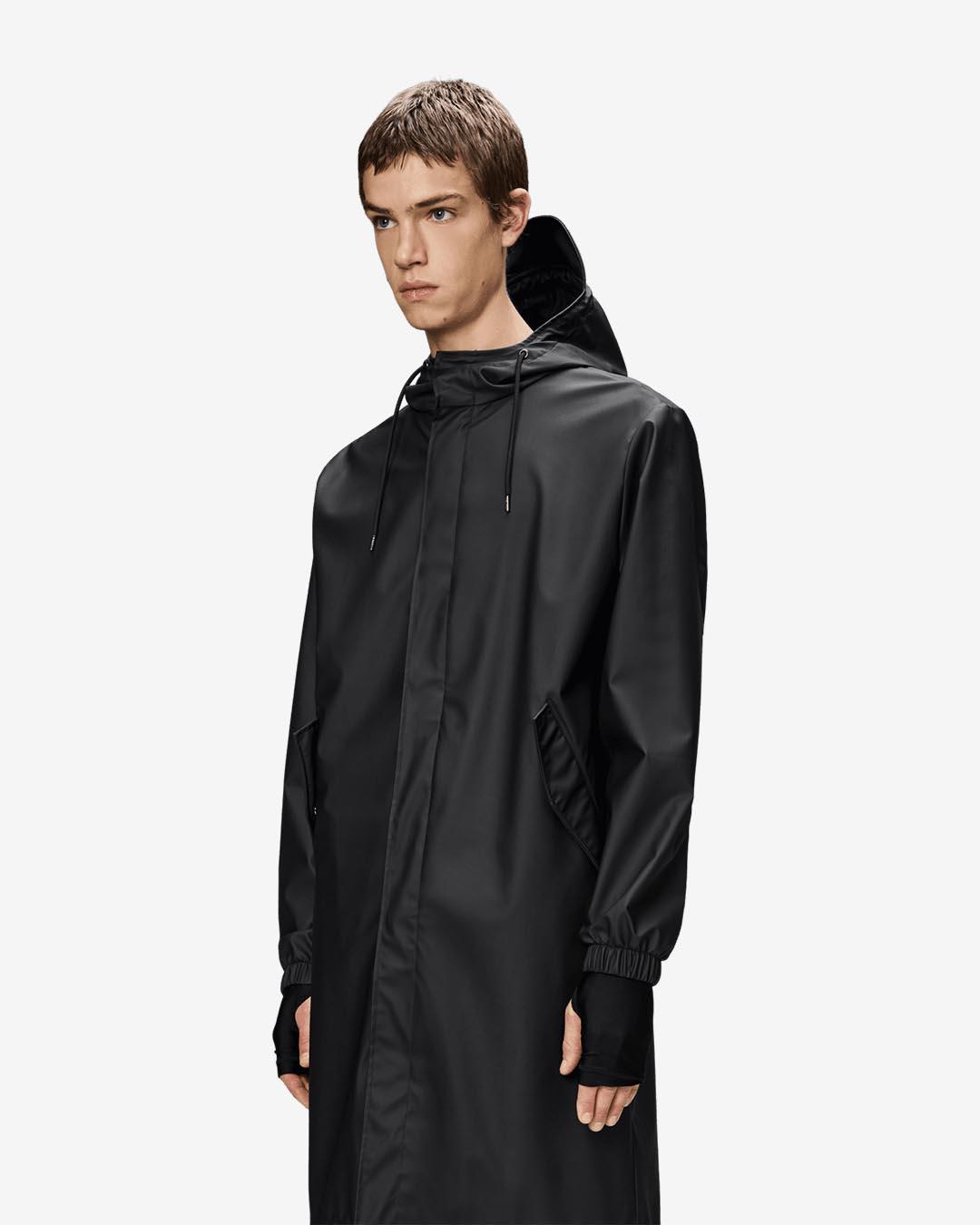 Parka with Extended Back Black 4 Parka with Extended Back Black
