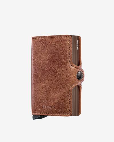 Twinwallet Vintage Cognac-Brown
