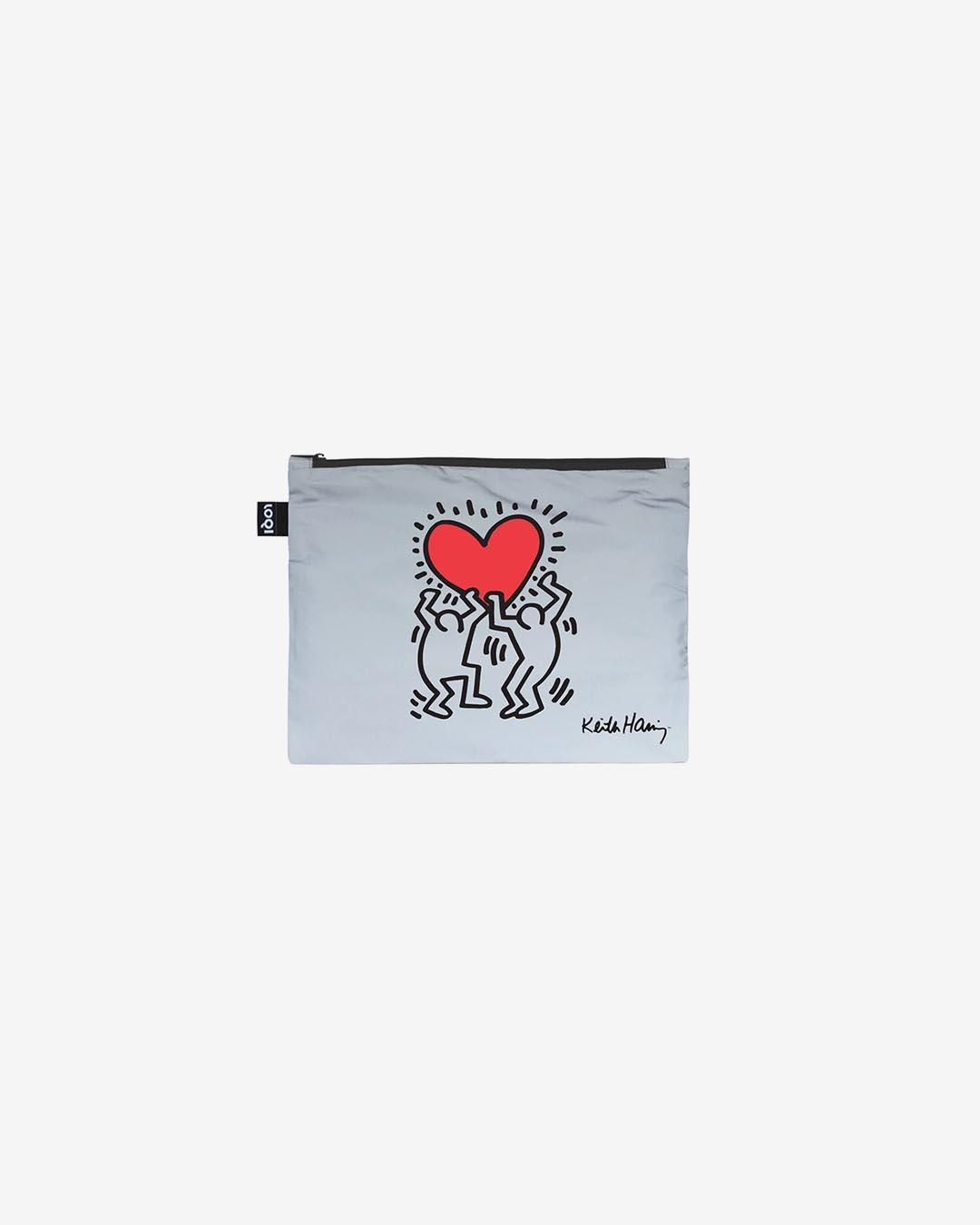Keith Haring, Dog, Heart, Love Reflective 3-delni set torbic z zadrgo 4 Keith Haring, Dog, Heart, Love Reflective 3-delni set torbic z zadrgo